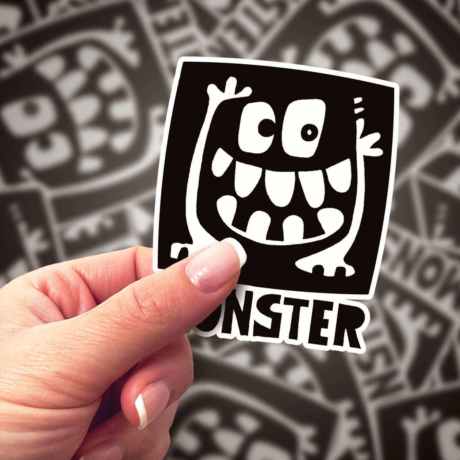 Boxed Monster Sticker | Bumblebird