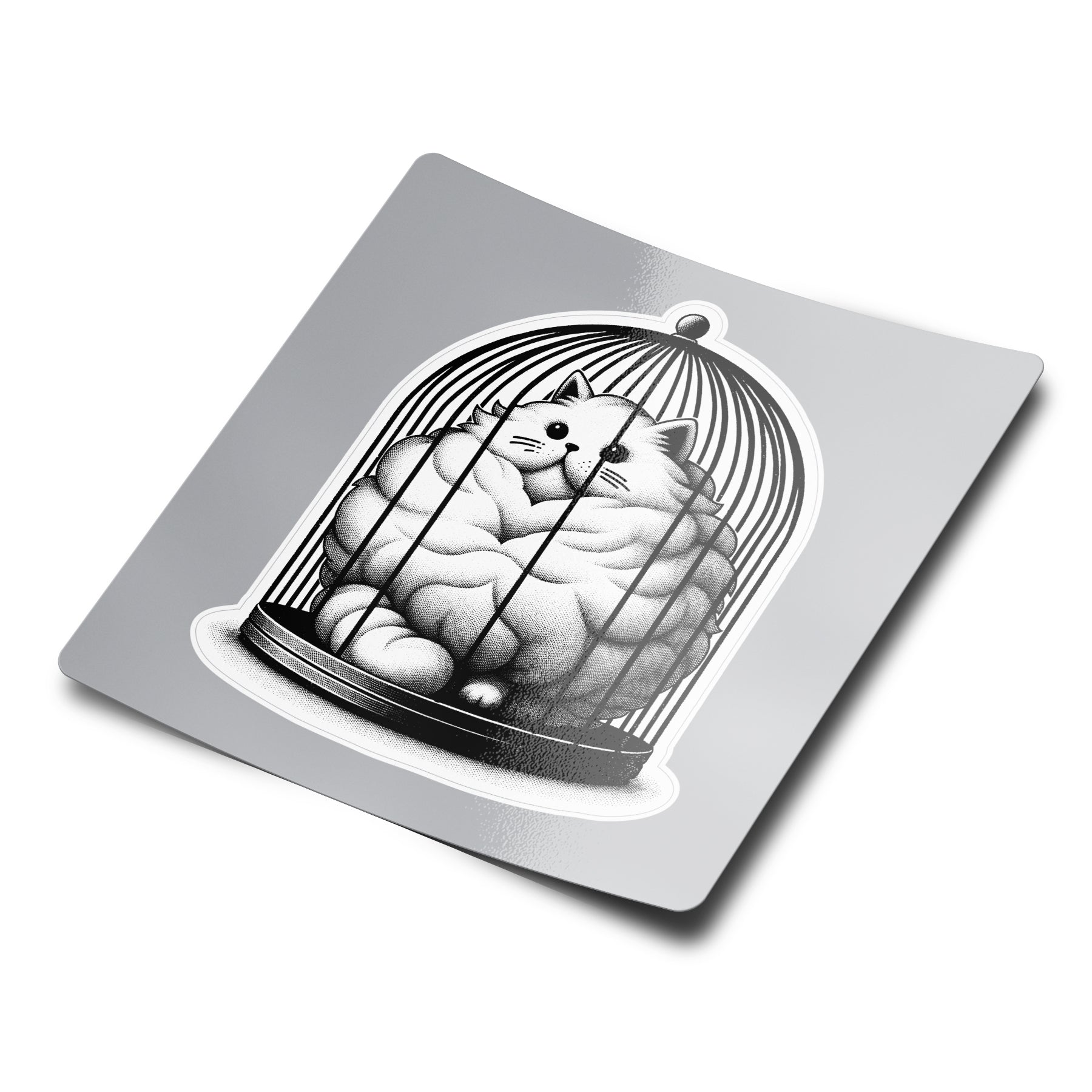 Caged Kitty Sticker