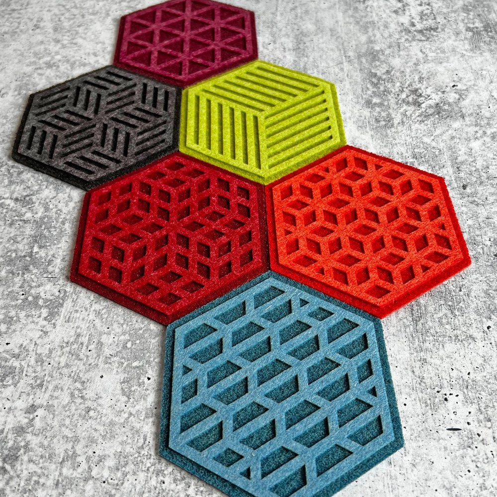Hexa Coaster Set | Bumblebird