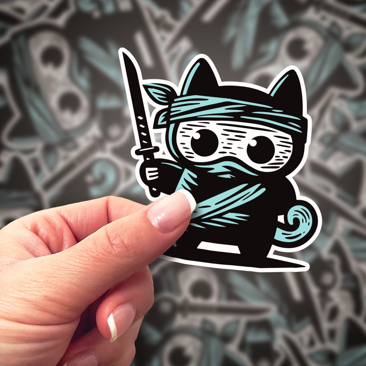 Cat Ninja Sticker | Bumblebird