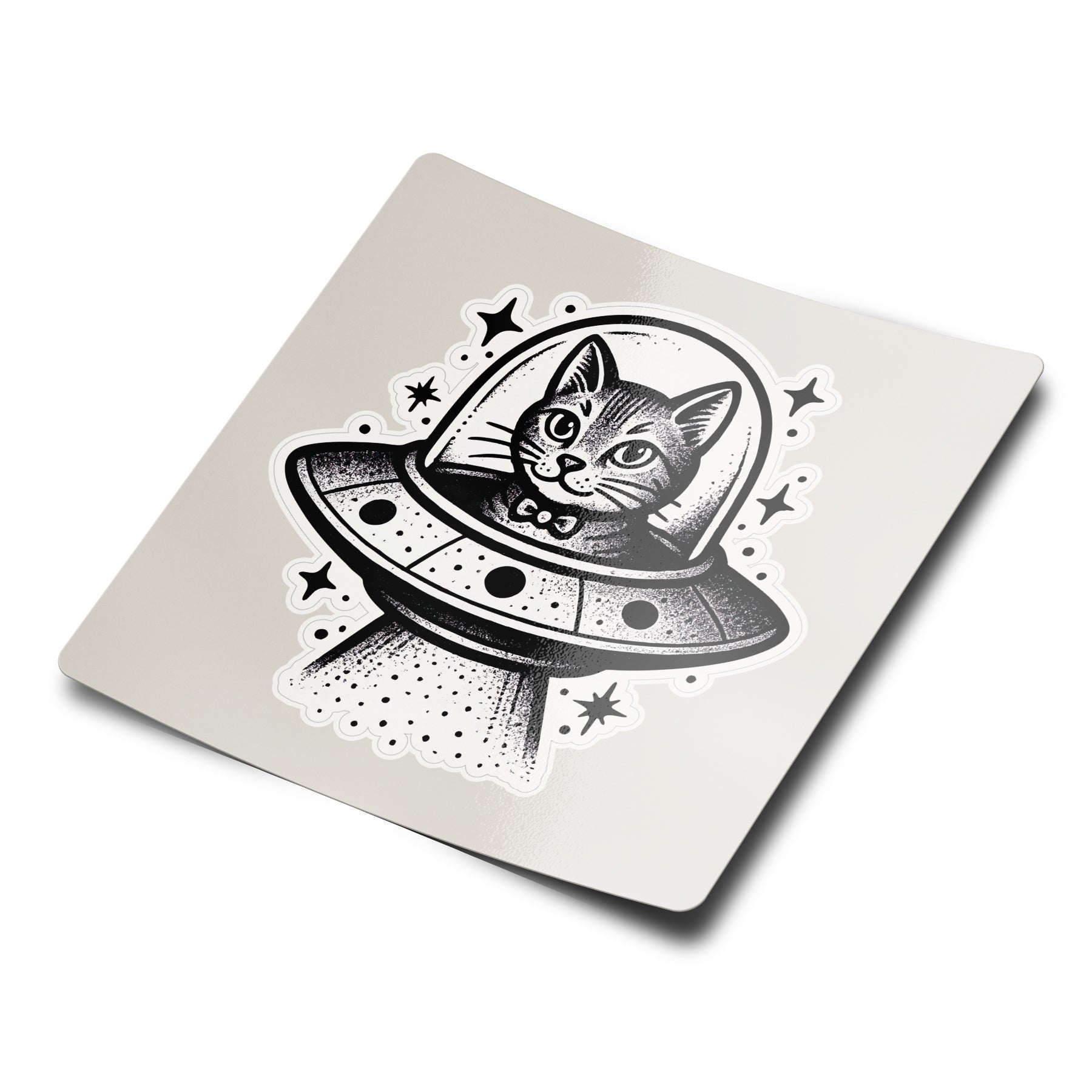 Cat Saucer Sticker