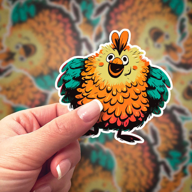 Chubby Chicken Sticker – Bumblebird