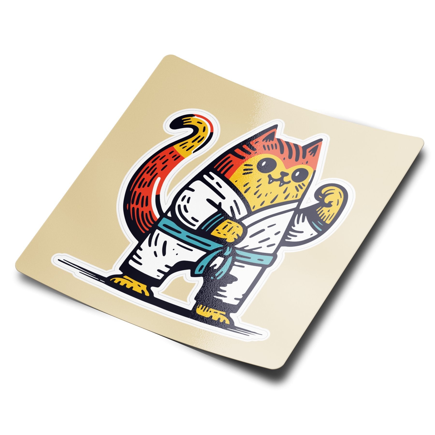 Karate Cat II Sticker | Bumblebird