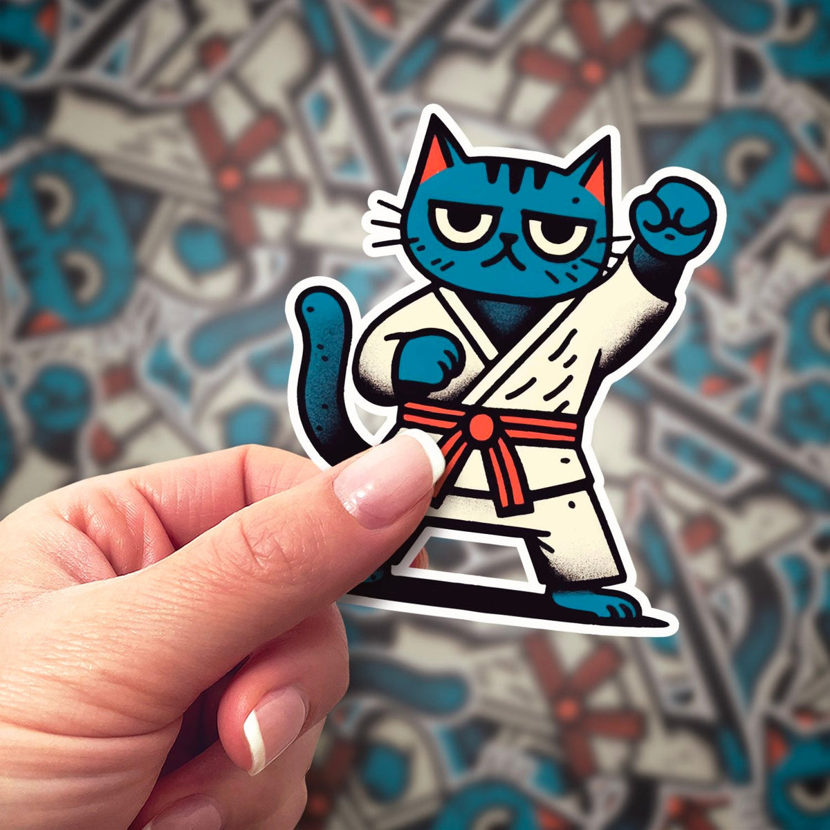 Karate Cat Sticker – Bumblebird