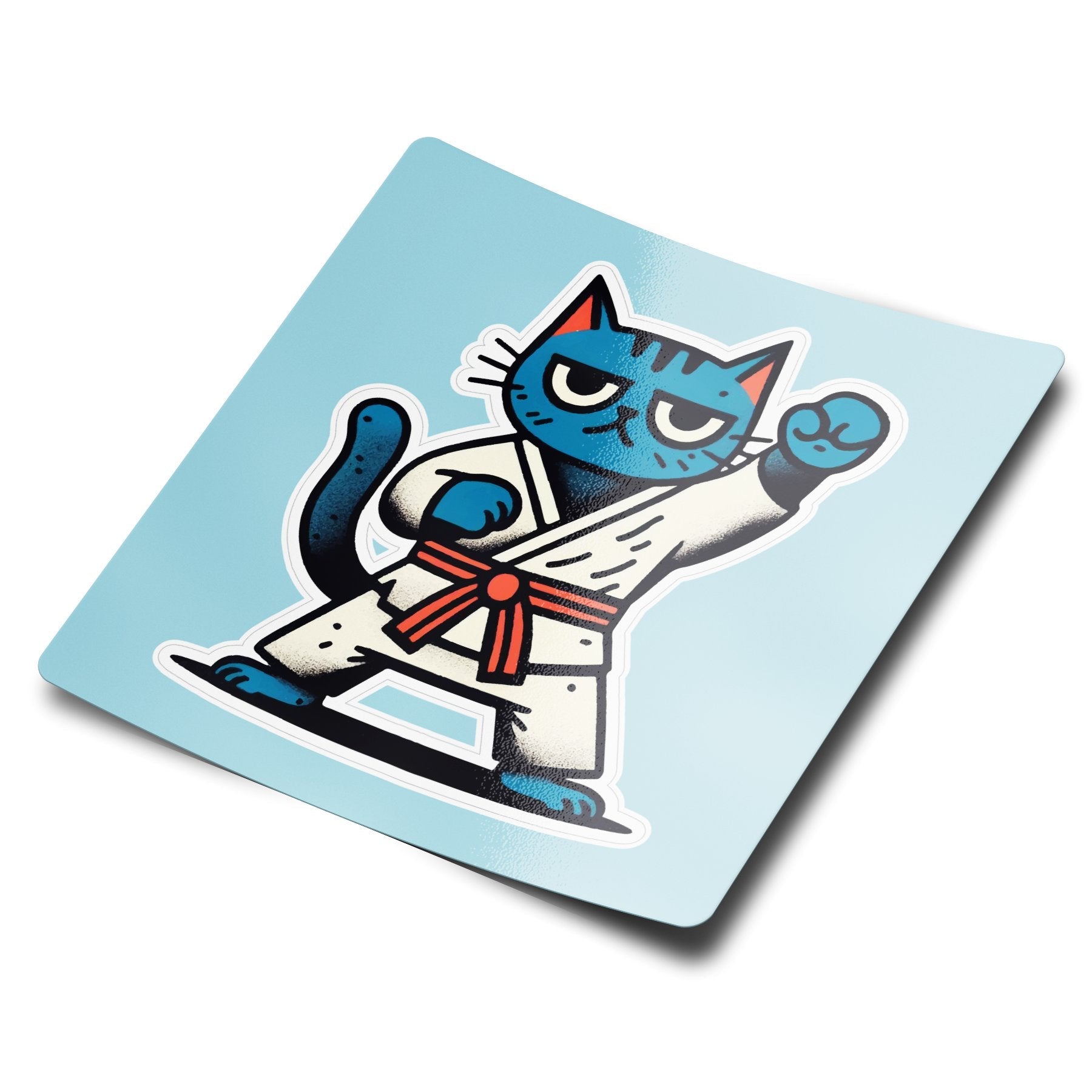 Karate Cat Sticker | Bumblebird