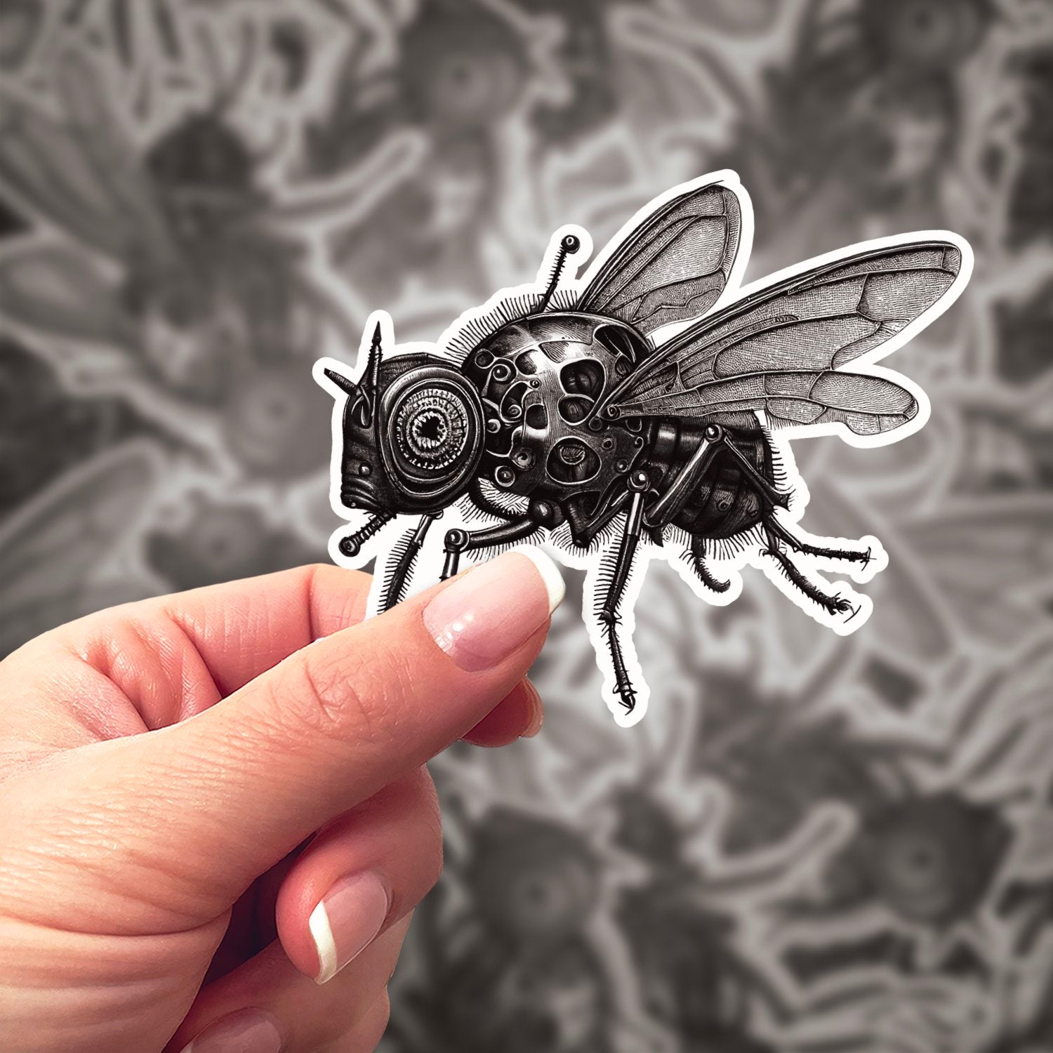 Mechanical Fly Sticker | Bumblebird