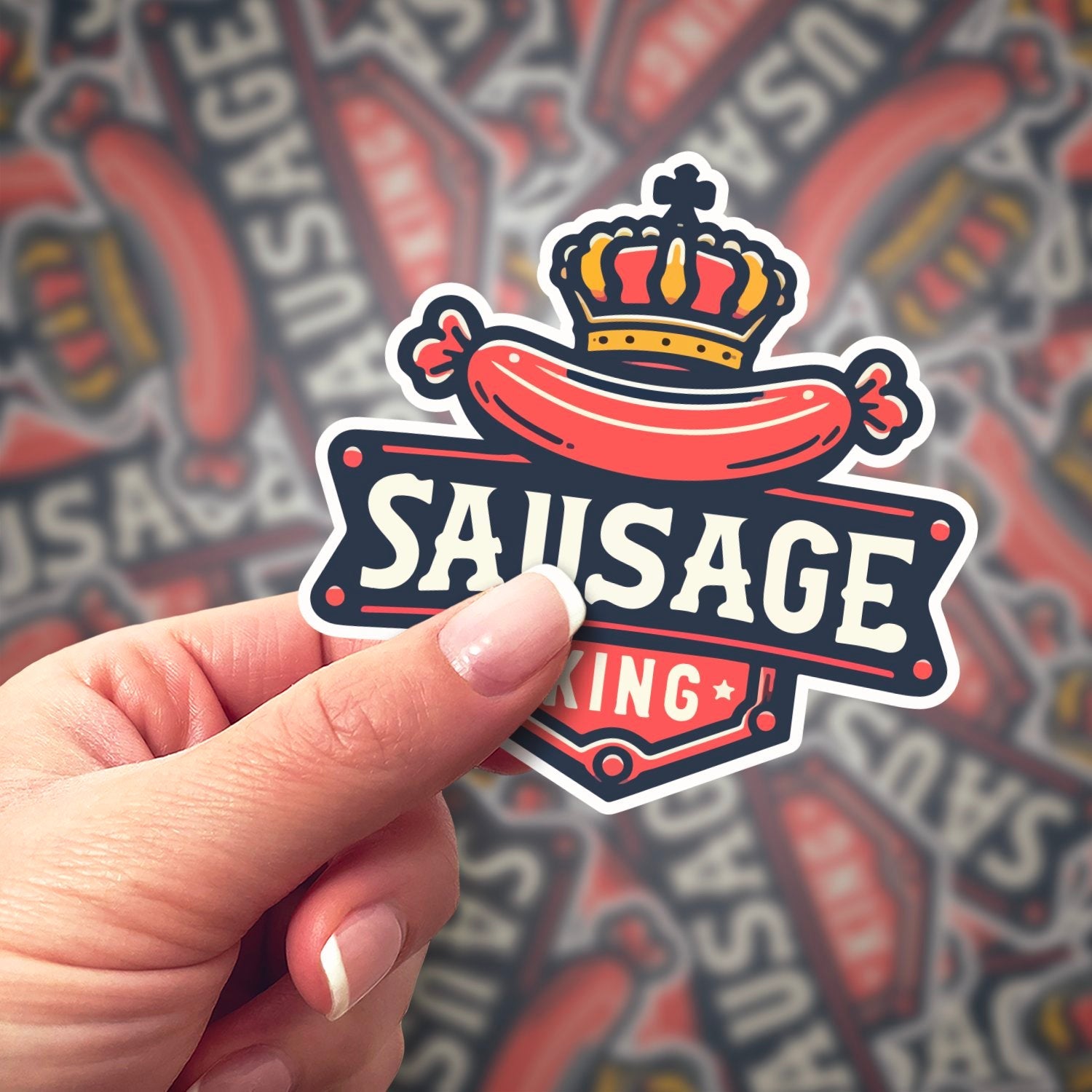 Sausage King Sticker | Bumblebird