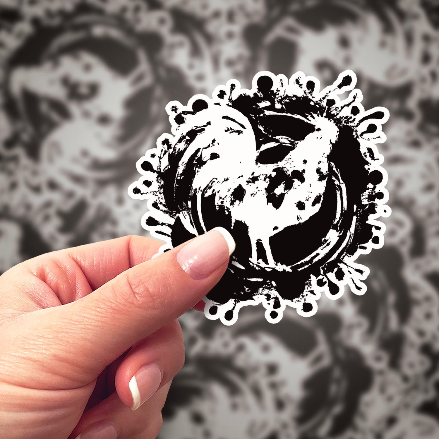 Splatter Fowl Sticker | Bumblebird